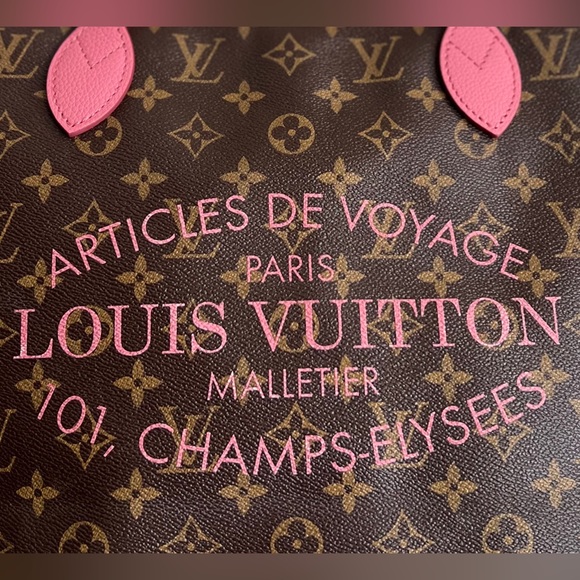 Louis Vuitton Neverfull MM Canvas Tote Ikat Monogram Bag Floral Purse HOST PICK - Picture 5 of 8